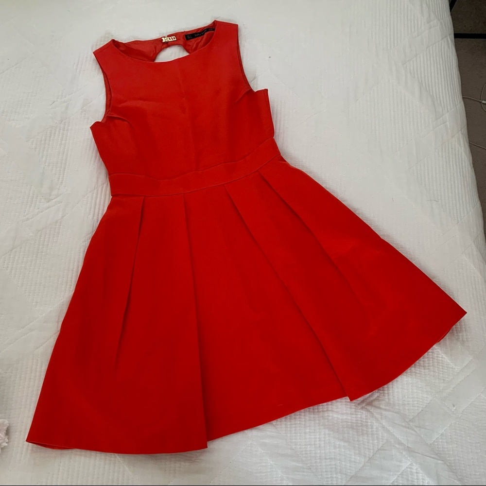 Zara red mini backless dress